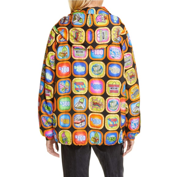 Moschino x Good Luck Trolls Nylon Hooded Bomber Jacket  6 US NWT - Picture 6 of 15